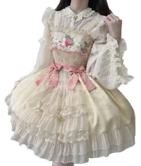 【特価】人気商品★ロリータ ジャンパースカート 吊りスカート JSK 刺繍 兎柄 ゴスロリ アイドル 衣装 コスプレ レディース 服 かわいい CCS129P035