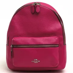 コーチ／COACH リュック バッグ バックパック レディース 女性 女性用レザー 革 本革 ピンク  F30550 Medium Charlie Backpack ミディアム チャーリー バックパック シボ革 シュリンクレザー