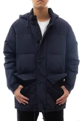 ポロ ラルフローレン／POLO RALPH LAUREN ダウンジャケット JKT アウター メンズ 男性 男性用 コットン 綿 キャンバス ネイビー 紺  JR-RL-NA3892 64クロス フード付き リブ