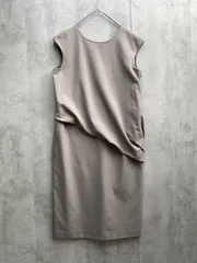 新品 nano universe ナノユニバース 669-8219018 FO Iライン タック ワンピース size38/グレージュ ◇■レディース