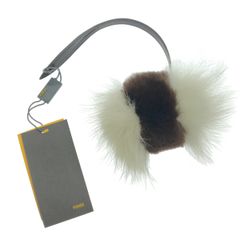 FENDI フェンディ ファーチャーム 7AR362 ブラウン ホワイト