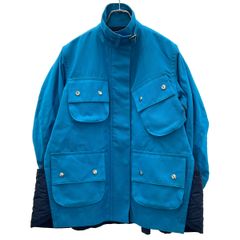 sacai サカイ 18AW ナイロン切替モーターサイクルジャケット 18-03567 ブルー 1
