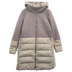 ☆【新品】HERNO 12A パテッドコート ウールメルトン×ナイロン 