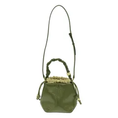 GANNI ガニー Bou Backet Bag Pattent パテントバケットショルダーバッグ  オリーブグリーンのサムネイル