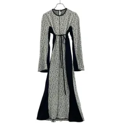 mame kurogouchi マメ クロゴウチ 25AW Floral Jacquard Fraise Stitch Dress ドレスワンピース MM25FW-JS027 ホワイト ブラック 2のサムネイル