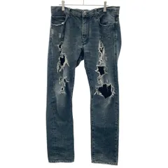 OFF-WHITE オフホワイト デストロイダメージデニムパンツ OMYA102R21DEN004 グレー系 33のサムネイル
