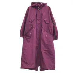INSCRIRE アンスクリア 19SS フーデッドロングコート I19SS-CT28 パープル 36のサムネイル