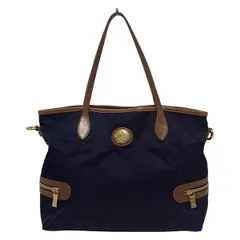 OROBIANCO(オロビアンコ) トートバッグ - ダークネイビー×ブラウン レザー