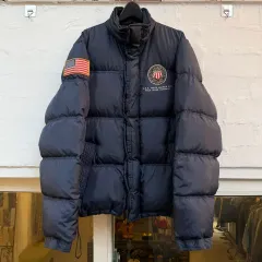 POLO JEANS CO. ポロジーンズカンパニー ネイビ— ポロ ジ—ンズ ダウン L