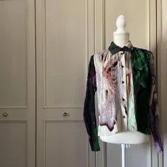 78　ヘンリックビスコフ henrikvibskov アッシュペーフランス H.P FRANCE　総柄 ブラウス シャツ トップス　レディース　blouse　shirt　Tops　ladies　お呼ばれ　デート　オフィスカジュアル　食事会のサムネイル