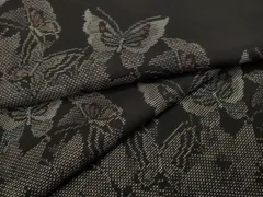 平和屋着物●本場大島紬　9マルキ　舞蝶文　正絹　逸品　CABC2362ut