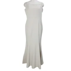 フューティアランド Futier land タグ付き マーメイドキャミソールワンピース ロング バックリボン L ベージュ /X