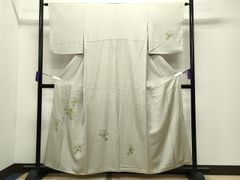 付下げ 千總謹製 青磁色に墨絵蓮の葉 - メルカリ