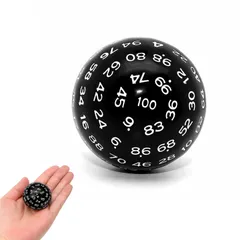【特価セール】(ホワイト) 学習教材に最適なマルチサイドサイコロ／パーティー用ランダム決定アイテム ボードゲーム RPG 特大100面ダイス