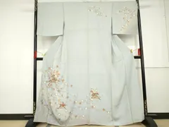 平和屋着物●訪問着　片輪車枝花文　金彩　正絹　逸品　AABF9149cs