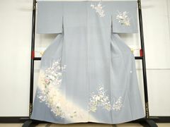 訪問着 身丈156 裄66 菊花 桔梗 萩 霞 松 着物 053b - メルカリ