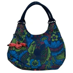 Kipling(キプリング) ショルダーバッグ - ネイビー×グリーン×マルチ 花柄