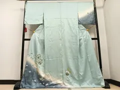 平和屋着物▼訪問着　手描き　飾花文　暈し染め　金彩　鈴乃屋扱い　ロング丈　正絹　逸品　AABF5399ph