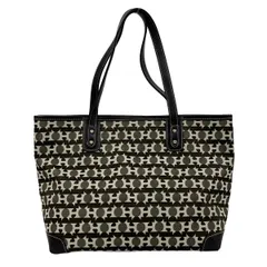 Hamano(ハマノ) トートバッグ - ダークブラウン×アイボリー×グレー レザー