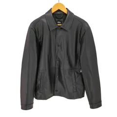 ザラ ZARA FAKE LEATHER JACKET フェイク レザー シャツ ジャケット メンズ import：M 