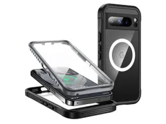 【両面保護・米軍MIL規格・Magsafe対応】CSZENMEN Google Pixel 8 Pro 用 ケース マグネット搭載 [本体の色・ソフトシリカゲルバンパー]耐衝撃 ワイヤレス充電対応 黄変防止