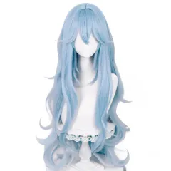 お祭り イベント ハロウィン仮装 パーティー コスチューム小物 cosplay 変装用ウィッグ 耐熱 カール wig ロング 水色 カツラ (綾波レイ かつら 綾波レイ ウィッグ ロングカール) コスプレ LAOBAO