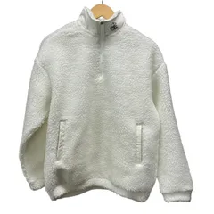 nano universe(ナノユニバース) ブルゾン サイズM メンズ美品  - 白×黒 長袖/フリース/GOLF/ボア/プルオーバー/刺繍/秋/冬