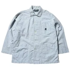 L ポロ ラルフローレン ポロベア ストライプ オックスフォード カバーオール シャツ ジャケット