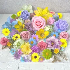 NO0124-04 造花　花材 パーツ 素材 ハンドメイド　フラワー　シルクフラワー　アートフラワー　ヘアアクセサリー　材料　アーティフィシャルフラワー　造花パーツ　フラワーパーツ