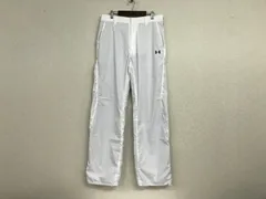 本物アンダーアーマーUNDERARMOURイージーロゴ刺繍ナイロンパンツメンズサーフアメカジワークミリタリーストリートスケータースーツモードドレスゴルフバイカー白ホワイトXL