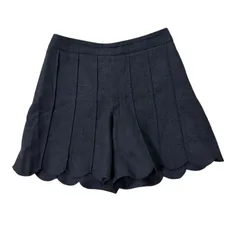 TOCCA キュロット ショートパンツ グレー×ブラック 0 レディース 上品【ZK81】