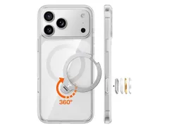 TORRAS iPhone 17 Pro Max 用 ケース【多機能一体・360°新定点回転スタンド】 Magsafe対応 【Ostand Q3 Spin】高耐久性 耐衝撃 ゼンマイ式スタンド リング 縦横両対応 マグネット搭載 急速充電対応