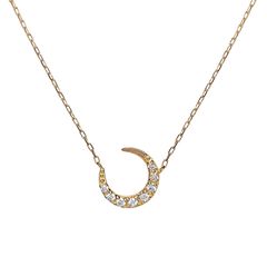 未使用品！ Avaron k18 ダイヤモンド ルナ ネックレス ペンダント 