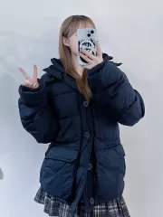 アバクロンビー ブラック パッチ ダウン ジャケット