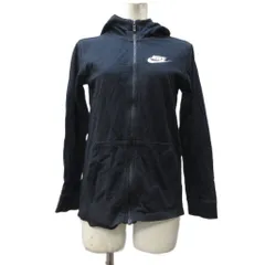 ナイキ NIKE フルジップ パーカー フーディー 長袖 フード付き 胸ロゴ刺繍 黒 ブラック L