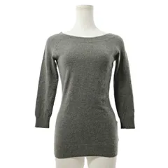 ラルフローレン RALPH LAUREN ブラックレーベル カシミヤ ニット カットソー セーター 7分袖 S グレー 1006