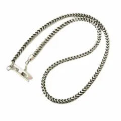 ディーゼル DIESEL 美品 ネックレス Dx1552040 ロゴ 喜平 スチール アクセサリー シルバーカラー