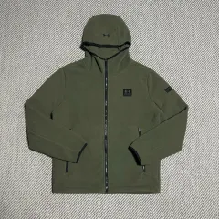 M アンダーアーマー カーキ フリース ジップアップ ジャケット