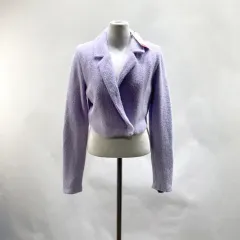 ZARA ザラ レディースカジュアル ショートジャケット PURPLE パープル タグ新品 M ヴィンテージ