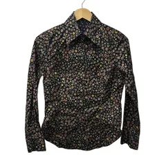 ETRO(エトロ) 長袖シャツブラウス レディース美品  - 黒×ゴールド×マルチ ドット柄