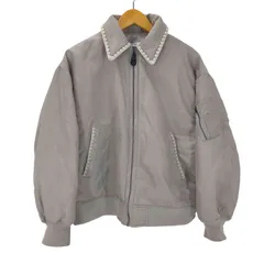 ニコアンド niko and... ハマグリステッチ MA-1 フライト ジャケット ブルゾン レディース FREE 