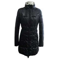 アルマーニ ジーンズ ARMANI JEANS 中綿 ロングコート コーティング Aライン 国内正規 黒 ブラック サイズ40 約M-L IBO70のサムネイル