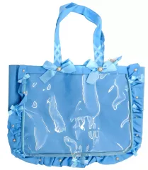 【中古】雑貨 サックスブルー A3フリルデザイン 痛バッグ用トートバッグ 5周年ver