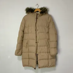 ローレン ラルフローレン フード ファー ダウン コート ベージュ レディース L ポロ レディース