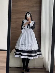 ワンピース コスプレ 伝統的 メイド服 長袖 イギリス風 制服