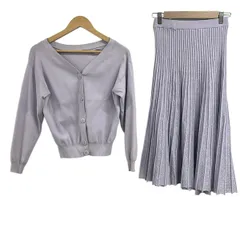 Mystrada(マイストラーダ) スカートセットアップ レディース美品  - ライトパープル ウエストゴム/プリーツ/ラメ