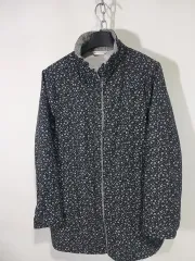 フラワー プリント ブラック ロング 季節の変わり目 ジャケット