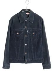 【お得なクーポン配布中!】 70s USA製 リーバイス 70505 コーデュロイ ジャケット 34 メンズ XS 程/ ヴィンテージ 4th 細畝 コーズ トラッカー ショート丈 ネイビー