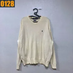POLO ポロ ラルフローレン コットン100% Vネック ニット