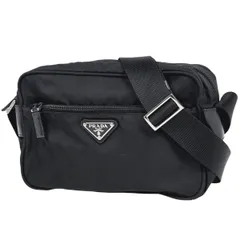 【ジャンク品】プラダ PRADA ロゴプレート ショルダーバッグ 斜め掛け ショルダーバッグ ナイロン ネロ(ブラック) レディース 【中古】
